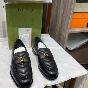 Gucci Black Quilted Leather Loafers